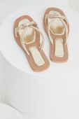 Шкіряні шльопанці Answear Lab Жіночі колір золотий (2972051)