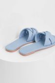 Шкіряні шльопанці Answear Lab Жіночі колір блакитний