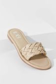 Шкіряні шльопанці Answear Lab жіночі колір бежевий (3054468)