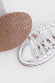 Шкіряні шльопанці Answear Lab жіночі колір срібний (3065707)
