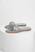 Шкіряні шльопанці Answear Lab жіночі колір срібний (3065774)
