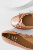 Шкіряні балетки Answear Lab колір золотий
