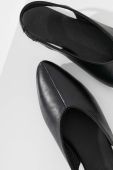 Шкіряні балетки Answear Lab колір чорний відкрита п'ята