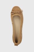 Замшеві балетки Answear Lab колір бежевий