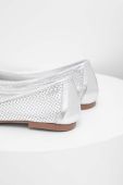 Шкіряні балетки Answear Lab X Лімітована колекція SISTERHOOD колір срібний