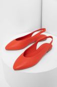 Шкіряні балетки Answear Lab колір червоний відкрита п'ята
