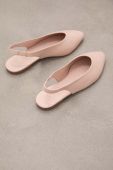 Шкіряні балетки Answear Lab колір бежевий відкрита п'ята
