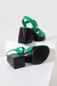 Шкіряні сандалі Answear Lab колір зелений