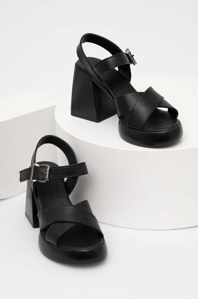 Шкіряні сандалі Answear Lab X Лімітована колекція SISTERHOOD колір чорний