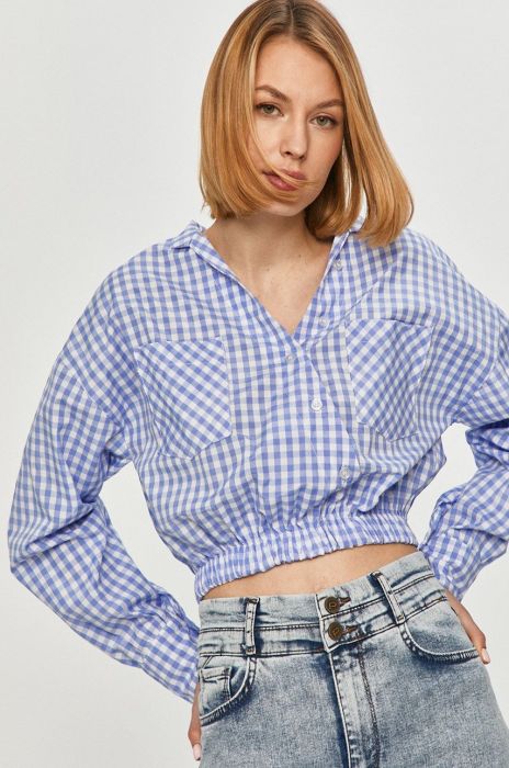 Сорочка Answear Lab жіноча relaxed класичний комір колір блакитний (1332152)