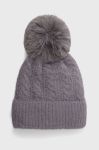 Шапка з вовною Answear Lab колір сірий з товстого трикотажу (1883335) Шапка з вовною Answear Lab колір сірий з товстого трикотажу (1883335)