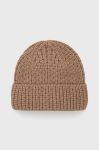 Шапка з вовною Answear Lab колір коричневий з товстого трикотажу (1905523) Шапка з вовною Answear Lab колір коричневий з товстого трикотажу (1905523)