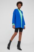 Піджак Answear Lab без застібки однотонна колір блакитний