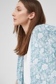 Кімоно Answear Lab без застібки візерунок колір блакитний