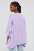 Кімоно Answear Lab колір фіолетовий без застібки однотонна