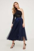 Спідниця Answear Lab колір синій midi розкльошена (3600262)