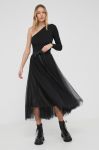 Спідниця Answear Lab колір чорний midi розкльошена (2171780) Спідниця Answear Lab колір чорний midi розкльошена (2171780)