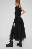 Спідниця Answear Lab колір чорний midi розкльошена (2171780)