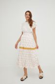 Спідниця Answear Lab колір білий maxi розкльошена (2477045)
