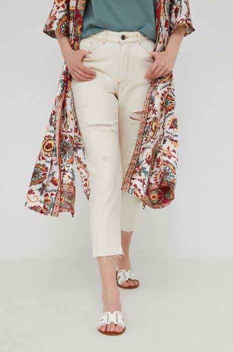 Джинси Answear Lab жіночі висока посадка колір білий (2258236)