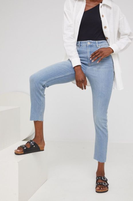 Джинси Answear Lab жіночі висока посадка колір блакитний (2324361)