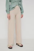 Штани Answear Lab жіночі колір бежевий пряме висока посадка (2255671)