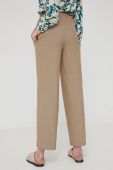 Штани Answear Lab жіночі колір бежевий пряме висока посадка (2243942)
