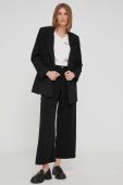Штани Answear жіночі колір чорний широке висока посадка