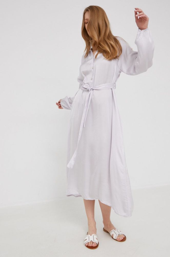 Сукня Answear Lab колір фіолетовий midi пряма (2404360)