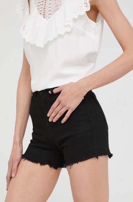 Джинсові шорти Answear Lab жіночі колір чорний однотонні висока посадка (2287423)