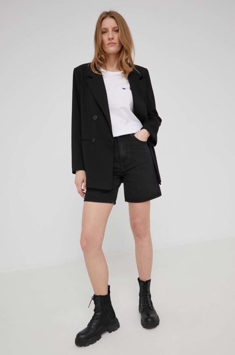 Шорти Answear Lab жіночі колір чорний однотонні висока посадка (2269006)