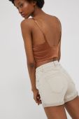 Шорти Answear Lab жіночі колір бежевий однотонні висока посадка (2361190)