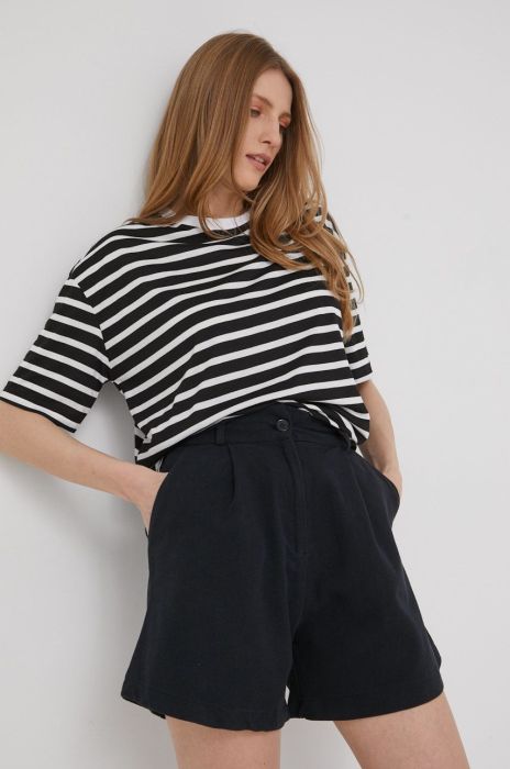 Бавовняні шорти Answear Lab жіночі колір чорний однотонні висока посадка