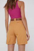Бавовняні шорти Answear Lab жіночі колір бежевий однотонні висока посадка