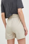 Шорти Answear Lab жіночі колір бежевий однотонні висока посадка (2462203)