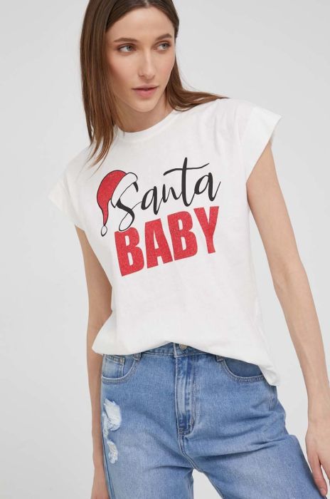 Бавовняна футболка Answear Lab колір білий (2186420)