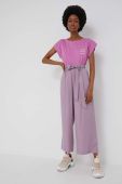 Футболка Answear Lab жіночий колір фіолетовий