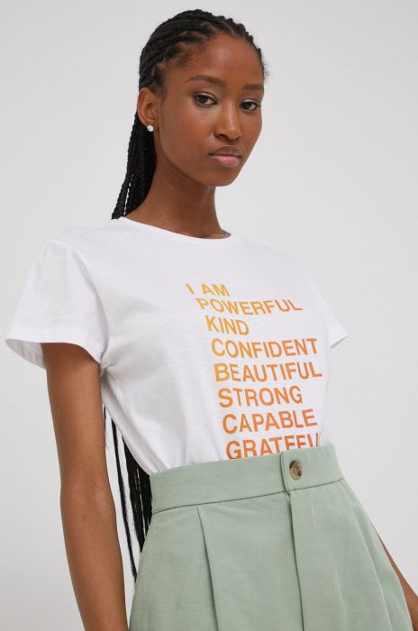 Бавовняна футболка Answear Lab колір білий (2417498)