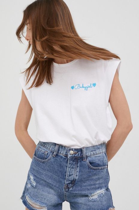 Бавовняна футболка Answear Lab колір білий (2292672)