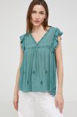 Блузка Answear Lab колір бірюзовий
