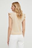 Бавовняна футболка Answear Lab колір бежевий (2451675)