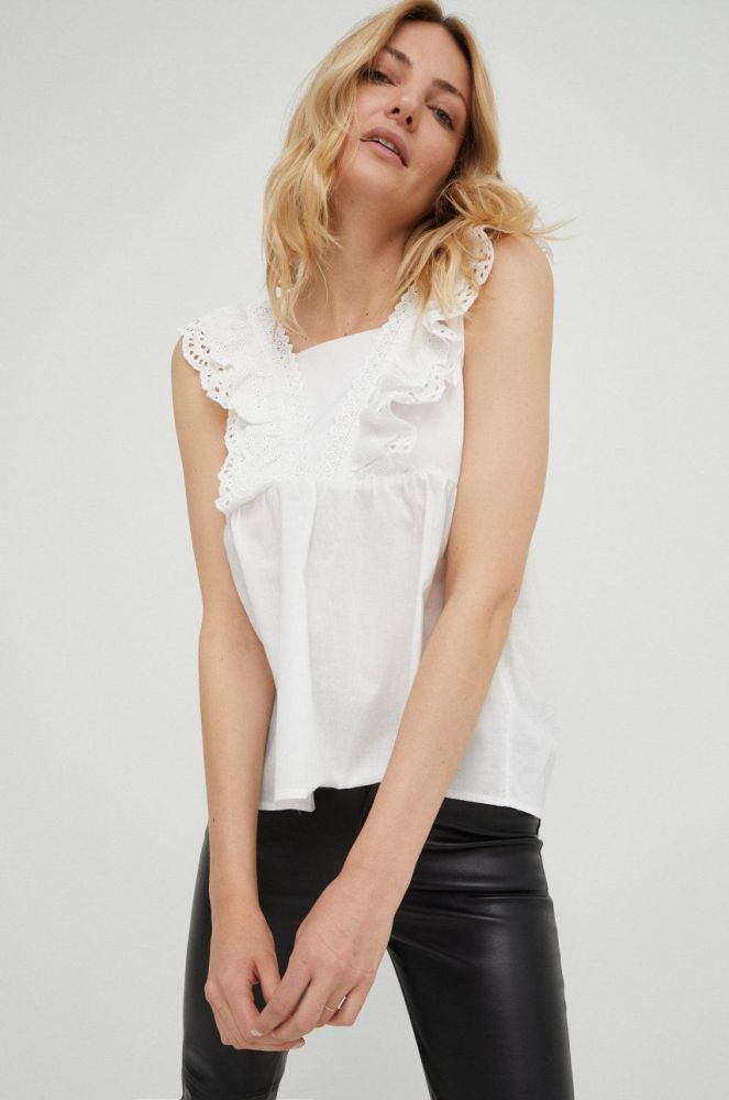 Бавовняна блузка Answear Lab колір білий (2451431)