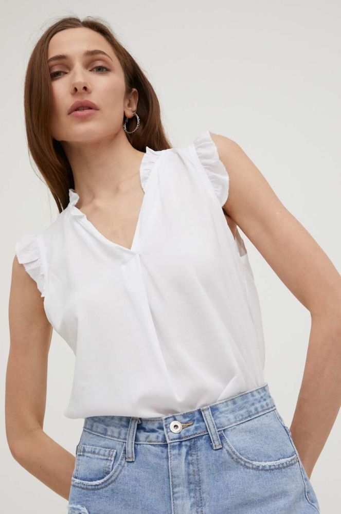 Блузка Answear Lab жіноча колір білий однотонна (3242654)