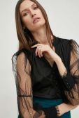 Боді Answear Lab жіноча колір чорний візерунок