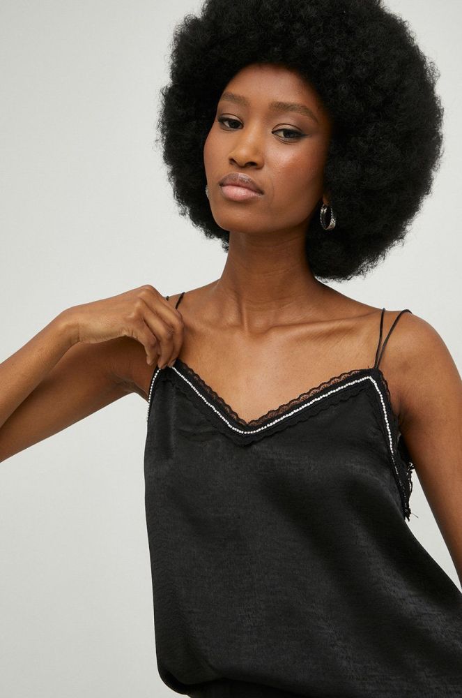 Блузка Answear Lab X Лімітована колекція SISTERHOOD жіноча колір чорний з аплікацією
