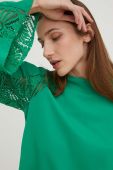 Блузка Answear Lab жіноча колір зелений однотонна (3217432)
