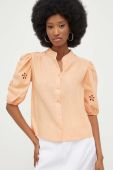 Бавовняна сорочка Answear Lab жіноча колір помаранчевий