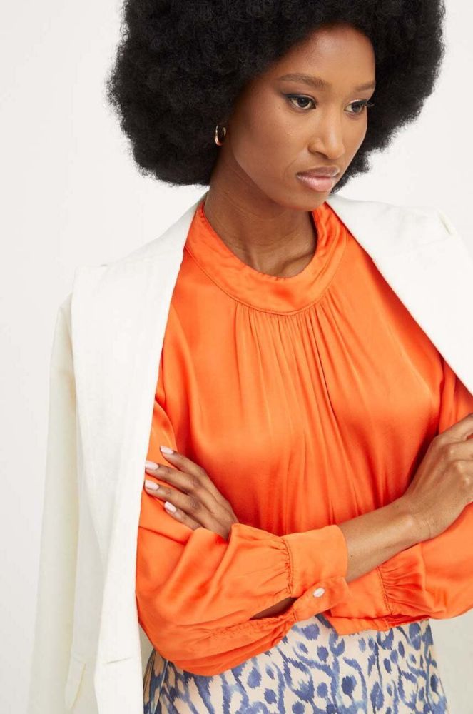 Блузка Answear Lab жіноча колір помаранчевий однотонна (3261670)