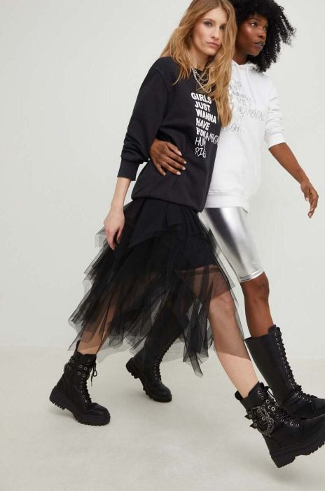 Бавовняна кофта Answear Lab X Лімітована колекція SISTERHOOD жіноча колір чорний з принтом