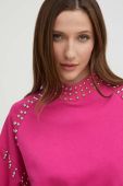 Бавовняна кофта Answear Lab жіноча колір рожевий з аплікацією